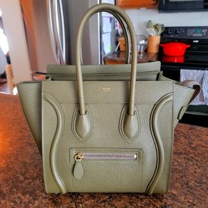 Celine Luggage Micro in baby drummed calfskin